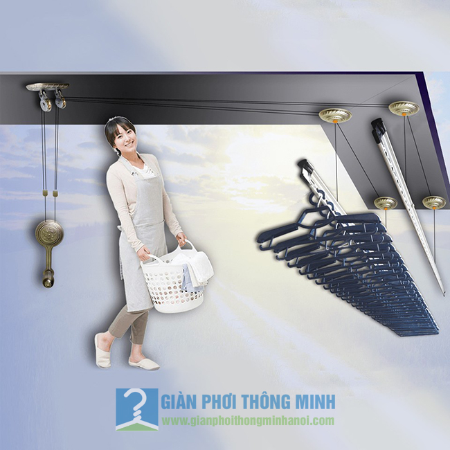 Giàn phơi thông minh Hà Nội GP950 chi tiết