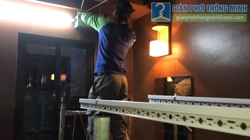 Lắp giàn phơi điện tự động tại Thanh Xuân nhà chị Luận, ngõ 6 Quan Nhân - 08