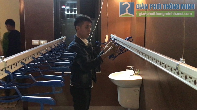 Lắp giàn phơi điện tự động tại Thanh Xuân nhà chị Luận, ngõ 6 Quan Nhân - 09