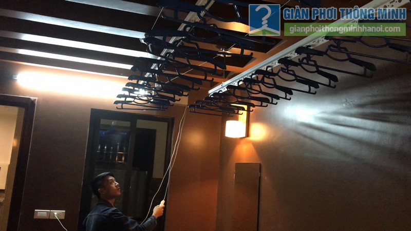 Lắp giàn phơi điện tự động tại Thanh Xuân nhà chị Luận, ngõ 6 Quan Nhân - 11