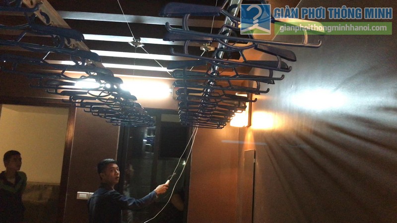 Lắp giàn phơi điện tự động tại Thanh Xuân nhà chị Luận, ngõ 6 Quan Nhân - 12