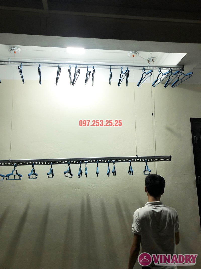 Lắp giàn phơi thông minh cao cấp tại nhà anh Tiến, ngõ 11 Việt Hưng, Long Biên - 01