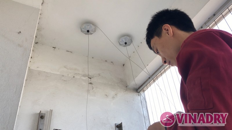 Hình ảnh giàn phơi thông minh KS950 lắp tại chung cư 165 Thái Hà nhà anh Tân - 04
