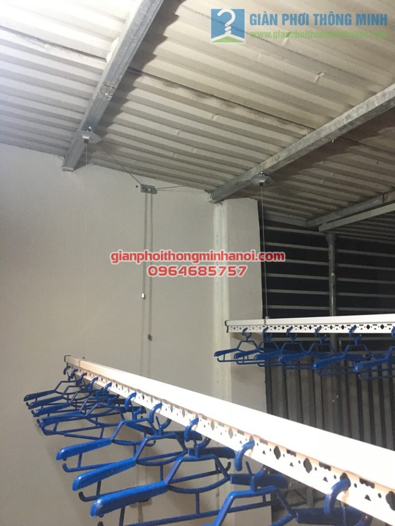 Lắp đặt bộ giàn phơi thông minh Hà Nội GP888B nhà anh Quỳnh, ngõ 62, Ngọc Hà