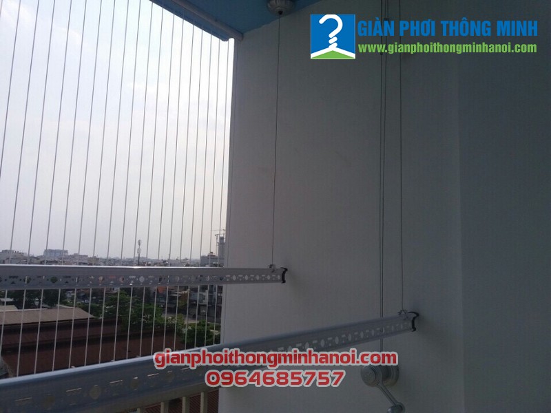 Lắp giàn phơi thông minh Ba Sao kết hợp lưới an toàn ban công cho nhà chị Lan, Gò Vấp, TP.Hồ Chí Minh