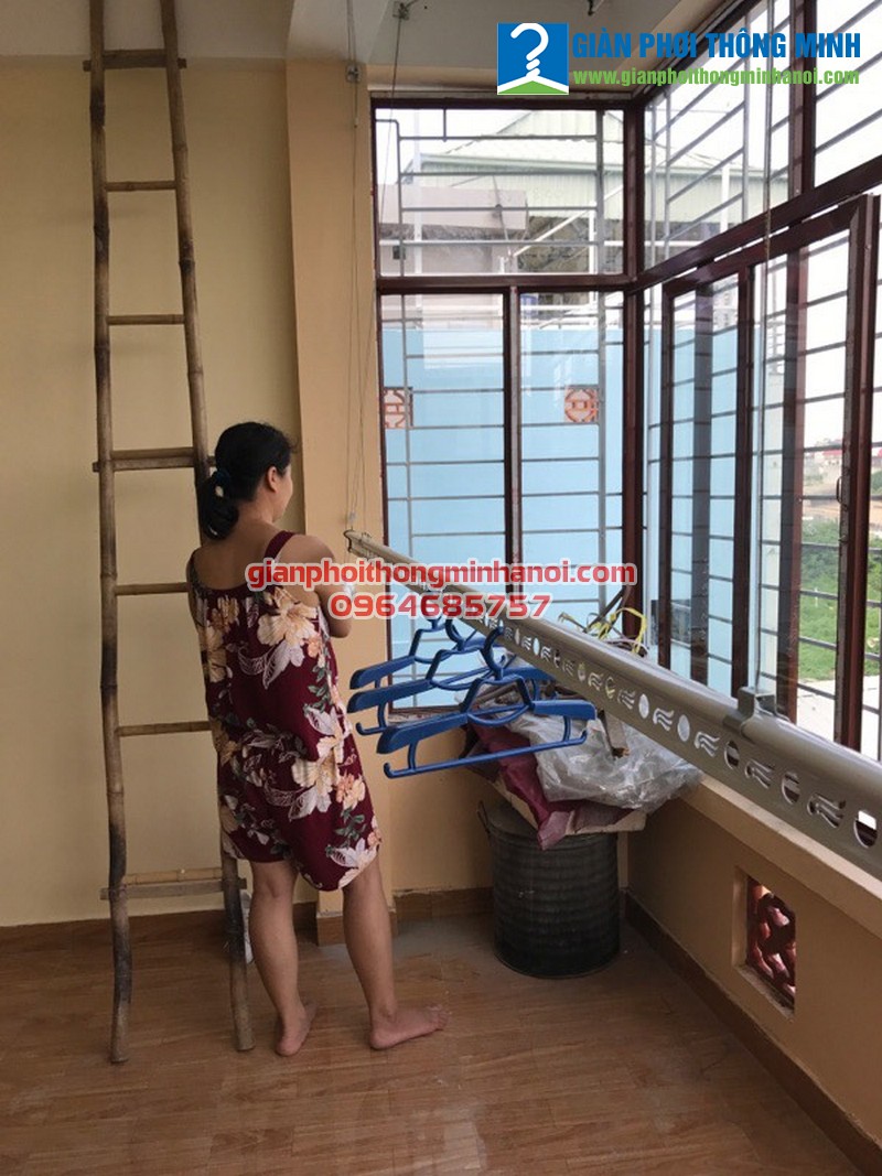 Lắp giàn phơi Hòa Phát Star cho nhà cô Bắc ngõ 37 Đại Đồng